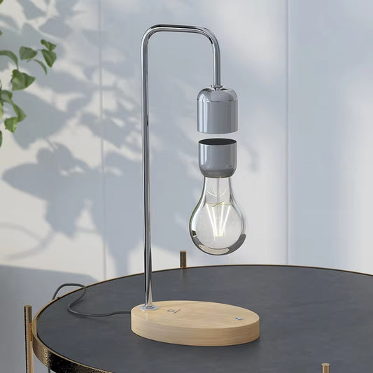 Magnetic Levitating Floating Wireless LED Light Bulb with Wireless Charger for Desk Lamp Home Room Office Decor Unique Gift