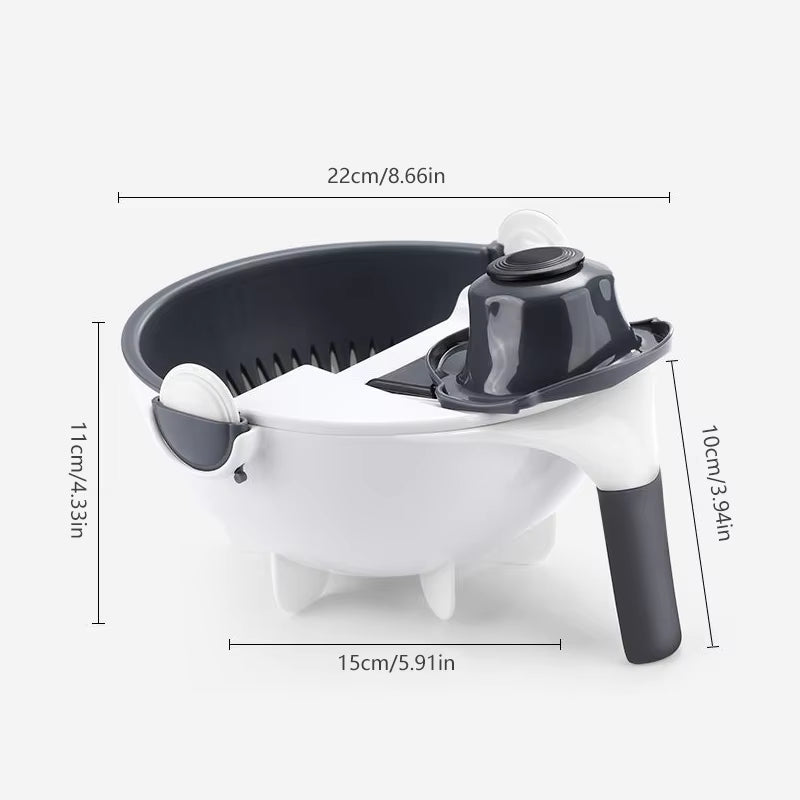 Kitchen Multifunctional Vegetable Cutter with Drainage Basket Kitchen Vegetable and Fruit Cutter Cooking Kitchen Items