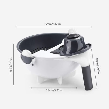 Kitchen Multifunctional Vegetable Cutter with Drainage Basket Kitchen Vegetable and Fruit Cutter Cooking Kitchen Items